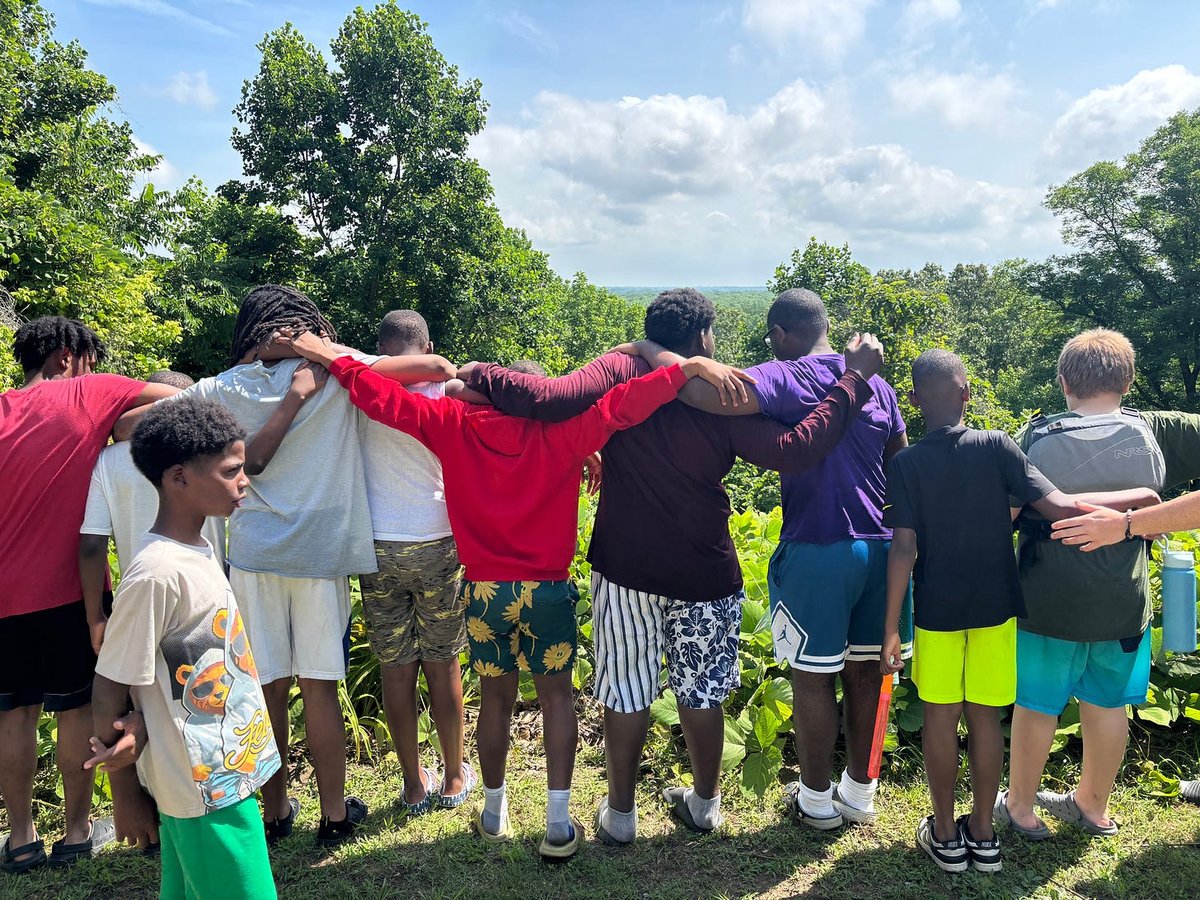 Boys camp fellowship at Viewpoint on High Road
