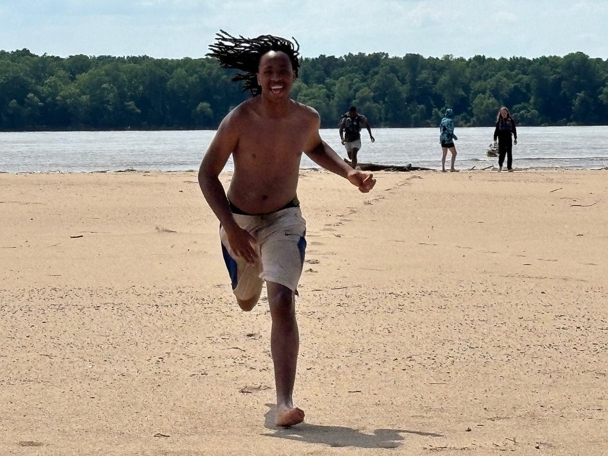 Boys canoe camp at St. Francis Towhead